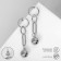 Earrings Metal "Trend" Ring with a ball, Color silver