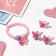 Set of children's "chosen" 3 subjects: clips, bracelet, ring, butterfly, colored
