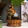 The desktop fountain from the network, the highlighting "Hote at the cliff with a waterfall" 27x20x20 cm