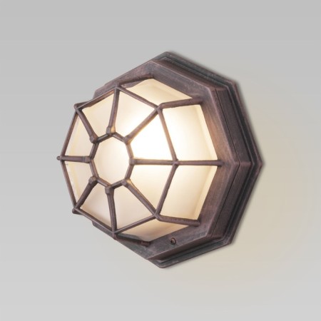 Street wall lamp Elektrostandard, Telarana, 95x230x230 mm, E27, cappuccino color-1