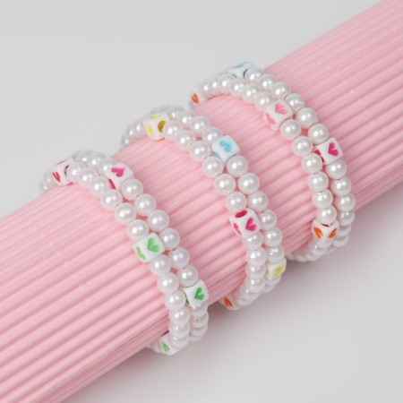 Bracelet-spring children's "chosen" hearts in a cube, color mix-2