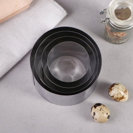 A set of baking forms and calculation "Circle", D-10, H-6.6 cm, 4 pcs-1