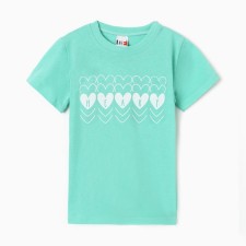 T -shirt for girls, mint color, height 146 cm