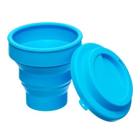 A glass for drawing DEVENTE. School, folding (silicone), blue-3