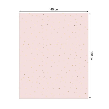 Tables on the table "Snowfall from hearts", rectangular, oxford, size 145x180 cm-1