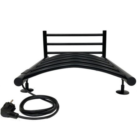 Electric towel "Sanprise" Classic P6, 400x600 mm, with a shelf, a university, black-7