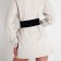 Women's belt, width 12 cm, on lightning, black color
