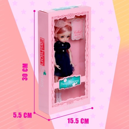 Fashionable hinge doll "Lola" in a dress, mix-4