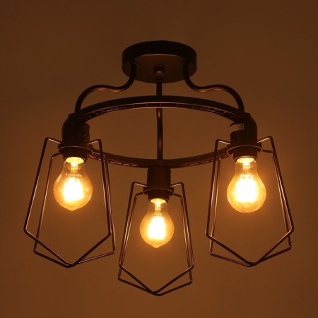 Caucasus "Compact" 3x40W E27 Black 45x45x42 cm.-2
