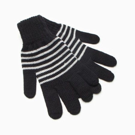 Female gloves, black color, size 18-1