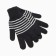 Female gloves, black color, size 18