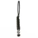 A keychain is a label for a knight knife from a paracord, black and green
