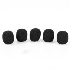 A set of wind protection for the microphone Music Life 2 x 2.5 cm, black, 5 pieces