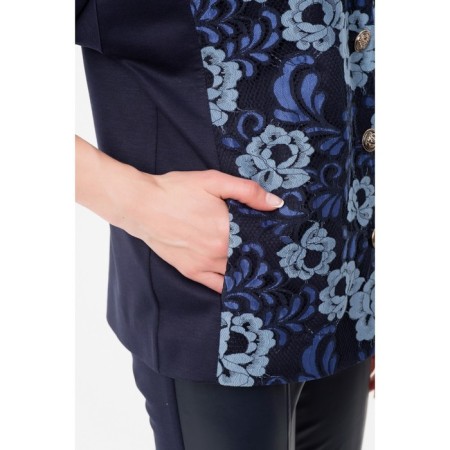 Female jacket, size 46, blue color-5