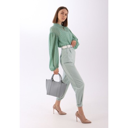 Bag Women's Tout with zipper, gray color-3