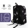 School backpack from textiles on a zipper, 3 pockets, black/gray color