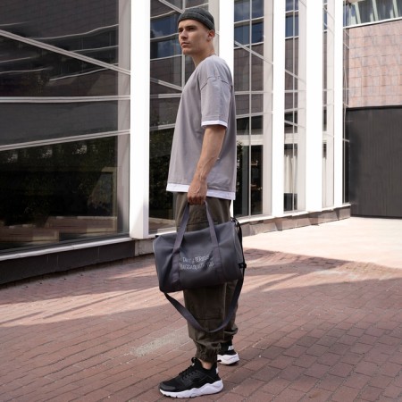 Road bag, textura, small size, color gray-8