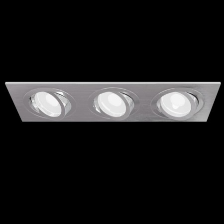 The built-in lamp Technical DL024-2-03S, GU10, 3x50 W, 92x256x60 mm, silver-2