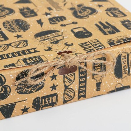 Gift folding box, packaging, "male", 20 x 18 x 5 cm-2