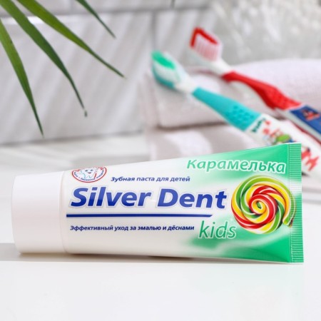 Paste toothpaste for children Silver dent, caramel, 75 g