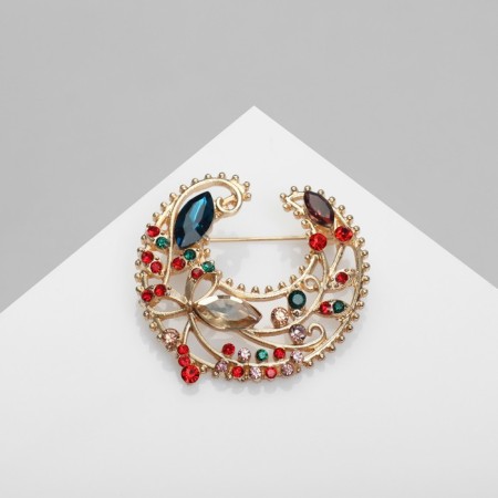 Brooch "Self -color horseshoe", color in gold-2