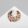 Brooch "Self -color horseshoe", color in gold