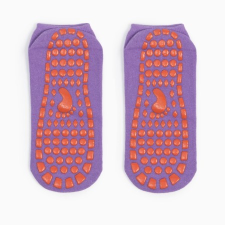 Women's socks anti-slip, lilac color, size 23-25 ​​(36-40)-2