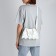 Youth bag with a zipper, white color