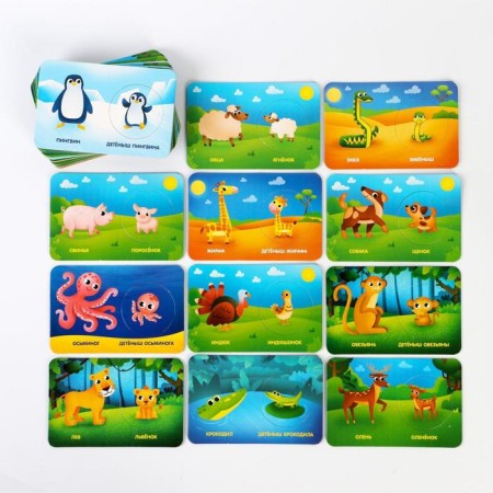 Board game "Smart Puzzles. Who is the baby? ", 30 cards-2