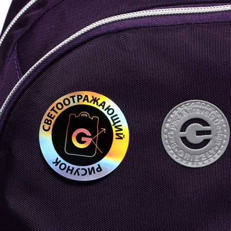 School backpack, 40 x 27 x 20 cm, Grizzly, ergonomic back, laptop department, purple-4