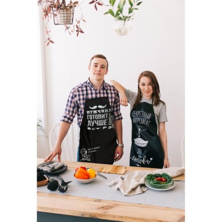 Apron of color "man cooks better"-3