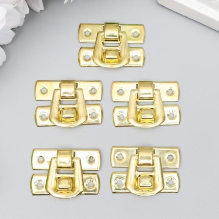 Castle Metal for the casket "Smoothness" gold 2.9x2 cm-2
