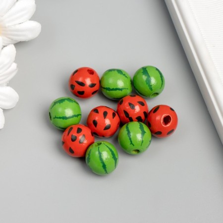 Beads tree for creativity "watermelon" d = 1.6 cm set 10 pcs