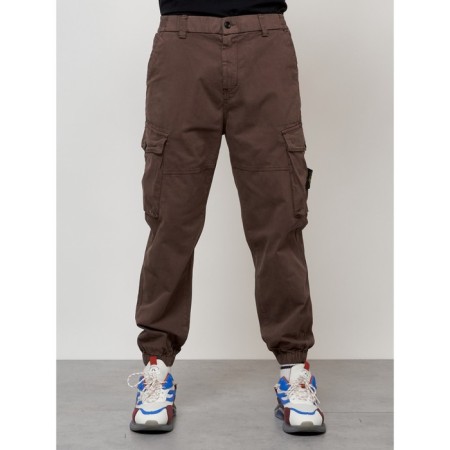 Cargo jeans men, size 46-48, brown color-4