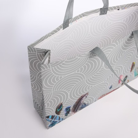 Bag without fastening, gray color-2