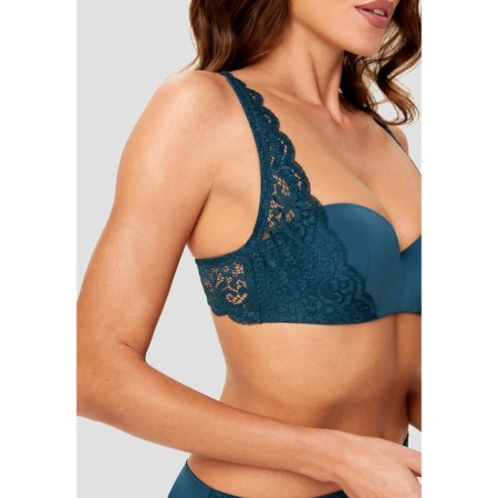 Women's bra-braid, size 75E, dark green color-3