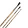 Set of protein brushes 3 pieces, calligrata No. 1 (round No.: 1, 3, 5), wooden handle