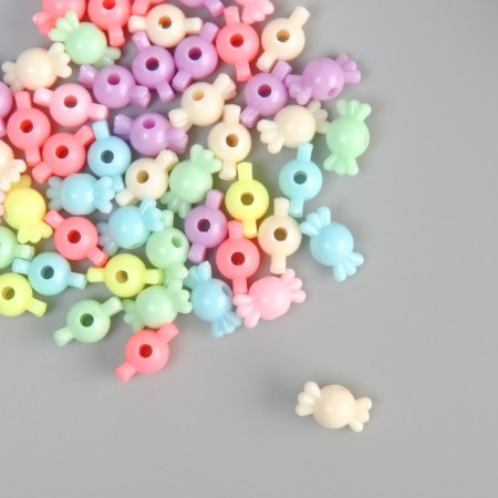 Beads for creativity plastic "Privte" color bright set 500 grams 1.4x1.4x0.8 cm-2
