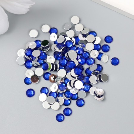 Decor for creativity in the bottle "Rhinestones. Bright blue" set 500 pcs d = 0.5 cm 7x2x2 cm-3
