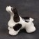 Porcelain figurine "American Cocker Spaniel Black and White", 8 cm, copyright painting