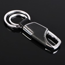 Cartage keychain, clamp, two rings, chrome