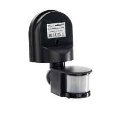 Düwi DD-01, 180 ° movement sensor, 1200W, 10-420 C, 5-12 m, 2500LK, IP44, wall, black