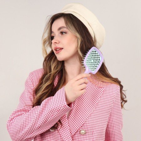 The comb is massage, wide, ventilated, 8.5 × 20.5 cm, PVC box, color mix/white-10
