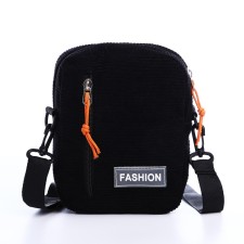 Youth bag with lightning, external pocket, black color