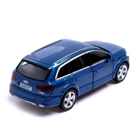 Metal machine Audi Q7 V12, 1:32, doors, inertia, blue color open-3
