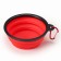 Silicone, folding bowl, 350 ml, 11 cm, red