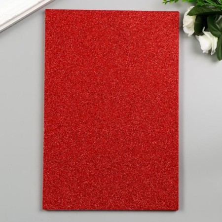 Foamiran "red shine" 2 mm A4 format (set of 5 sheets)-1