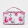 Cosmetic bag with lightning, white/pink color