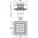 Alcaplast APV4444, 150 × 150/50/75 mm, direct runoff, hydraulic staining and wet