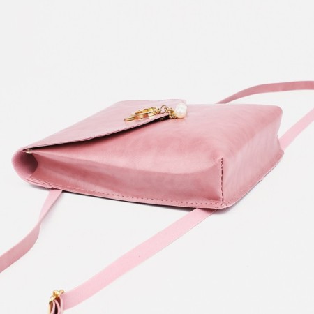 Open-ryukzak-mini made of artificial leather on magnet, pink color-2